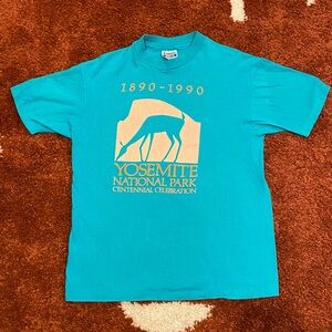 Vintage 1990 Yosemite National Park Centennial Single Stitch T-Shirt